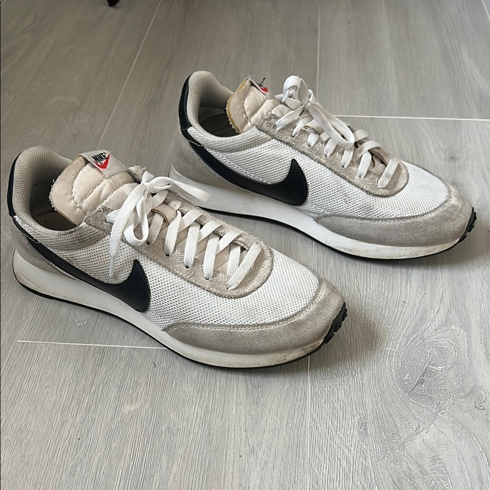 Nike White, cream, and Black Retro Sneakers